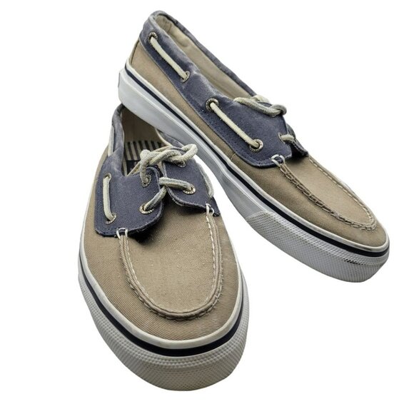 Sperry Top Sider Boat Shoe Mens 8 Blue Tan 0538207 Summer Yacht Club Dock Pool - Picture 8 of 13